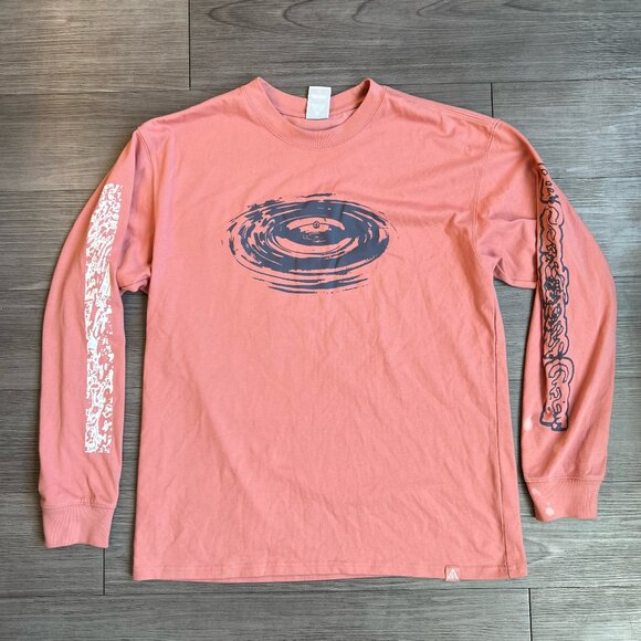 Nike ACG Dri-Fit Long Sleeve T-Shirt Salmon Ripple Graphic Tee Size M - Picture 1 of 7